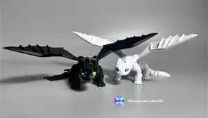 Flexi Toothless Dragon (3MF Multi-color)