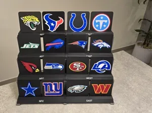 NFL Coaster Division Stand + Tribune Display
