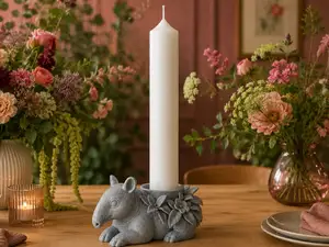 Cute Tapir Candle Holder – Floral Animal
