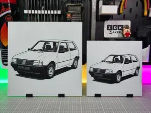 Fiat Uno - Hueforge - 3 Colors