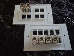 Two Gang UK & EU Keystone Jack Wall Plate
