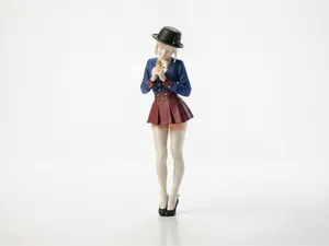 Cute Girl With Bowtie Figurine Chibi 3D Printable