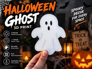 Halloween Ghost Hanging Decor – 3D Print