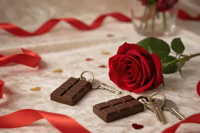 Chocolate Bar Couple Keychain — Image 10 of 15