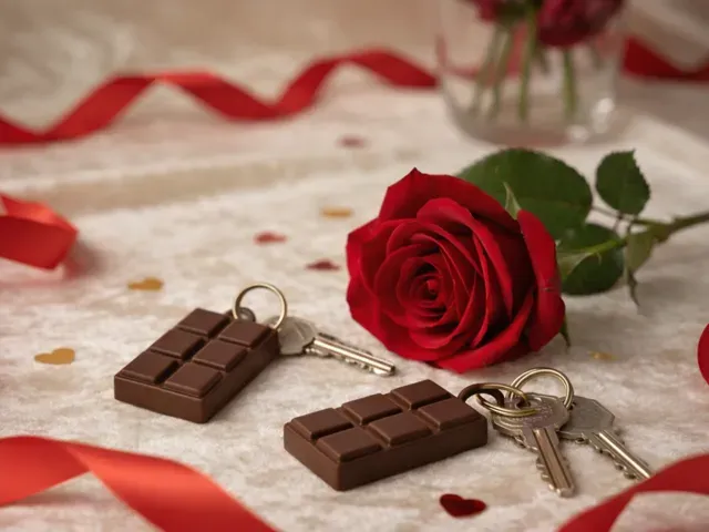 Chocolate Bar Couple Keychain