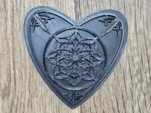 Heart Mandala Stamp for Clay Pottery and Ceramic
