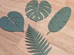 Tropical Leaves Coasters & Storage Holder
