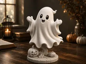 Cute Halloween Ghost – Pumpkin Spirit Decoration