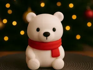 Christmas polar bear