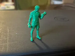 diorama miniature - weight lifting man