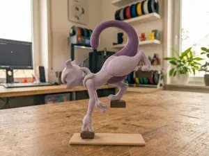 Dynamic Mewtu Action Figure Display Model Deco