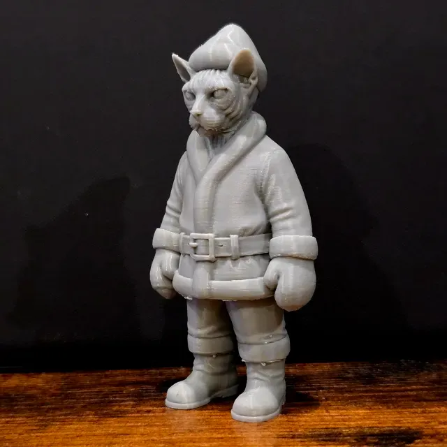 Santa Claws Claus Sphynx Kitty Cat Figurine — Фото 2 из 2