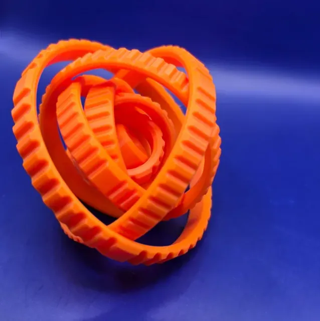 7‑Ring Gyro Fidget • Print in place — Image 3 of 3