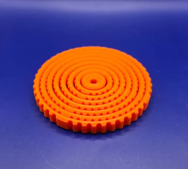 7‑Ring Gyro Fidget • Print in place — Image 2 of 3