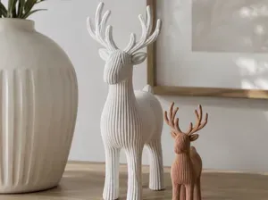 Nordic ribbed deer - Scandinavian Reindeer Decor