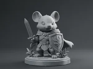 Mouse Knight Fantasy Figurine