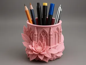 Gothic Lotus Pen & Pencil Holder