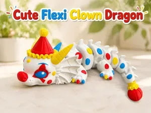 Cute Flexi Clown Dragon