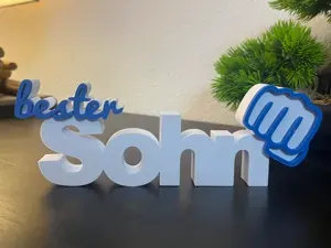 Bester Sohn - Persönlicher 3D-Schriftzug