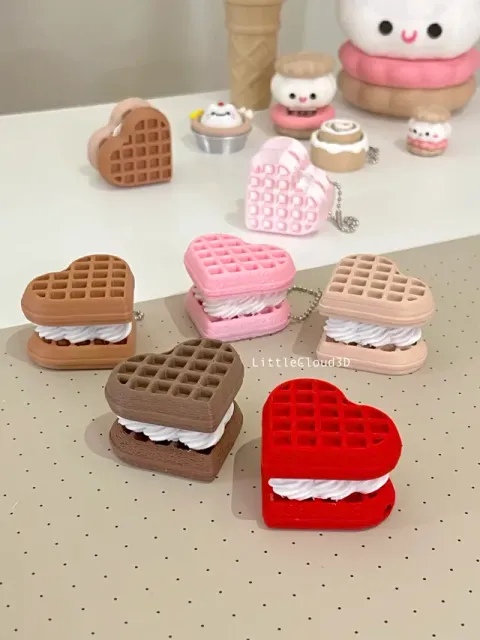 Heart Shaped Waffle Fidget Clicker — Image 2 of 4