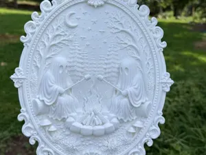 Campfire Ghost in Victorian Frame