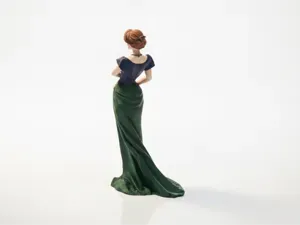 Elegant Lady Figurine Female Figure 3D Printable