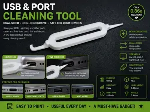 USB & Port Cleaning Tool Dual-Sided Non-Conductive
