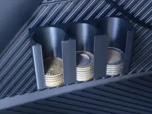 Euro coin holder for in the car for €0.50, €1 & €2
