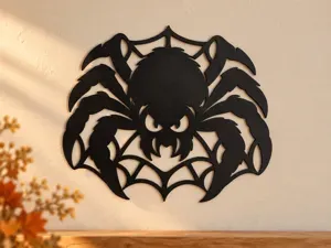 Fierce Spider & Web – Halloween Wall Decor