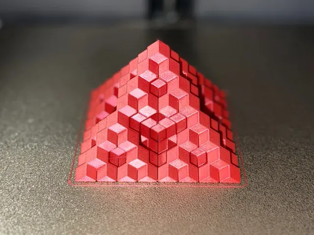 Rhombic Sierpiński Pyramid - Lvl 3 | Vase Mode — Image 4 of 7
