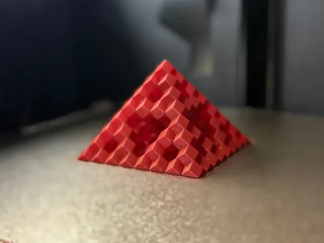 Rhombic Sierpiński Pyramid - Lvl 3 | Vase Mode — Image 2 of 7