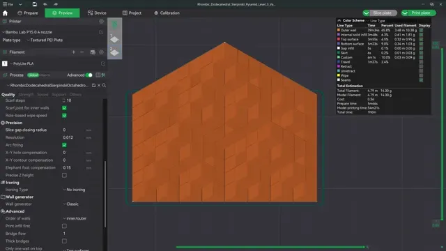 Rhombic Sierpiński Pyramid - Lvl 3 | Vase Mode — Image 5 of 7