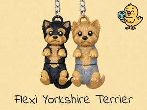 Yorkshire Terrier Keychain – Articulated Flexi Dog