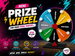 Mini prize wheel for your store, parties....