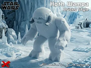 Star Wars Hoth Wampa Bricks Style