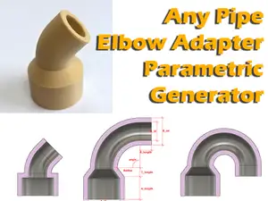 Pipe Elbow Adapter (Parametric)