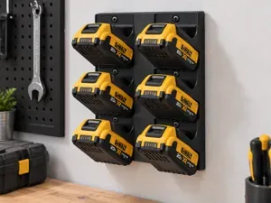 DeWalt 20V Battery Wall Mount – 6-Slot Organizer