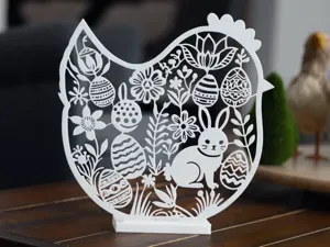 easter chicken decor silhouette