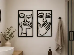 Comical Face - Modern Toilet Wall Decoration