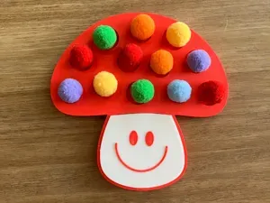 Happy Mushroom Pom Pom Sorting Tray
