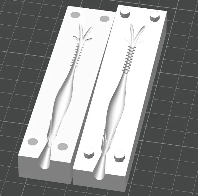 ustom Soft Bait Mold: 10cm Fork-Tail Shad Minnow — Фото 4 из 4