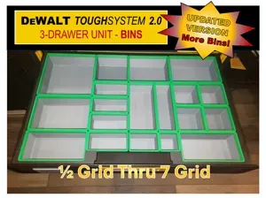 DTS2.0-3Drawer-Dewalt ToughSys 2.0-Blank Bins
