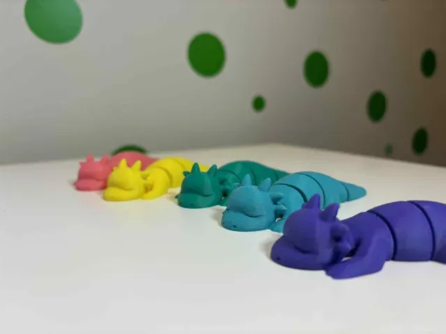 Articulated sleepy baby dragon (print in place) — Фото 3 из 6