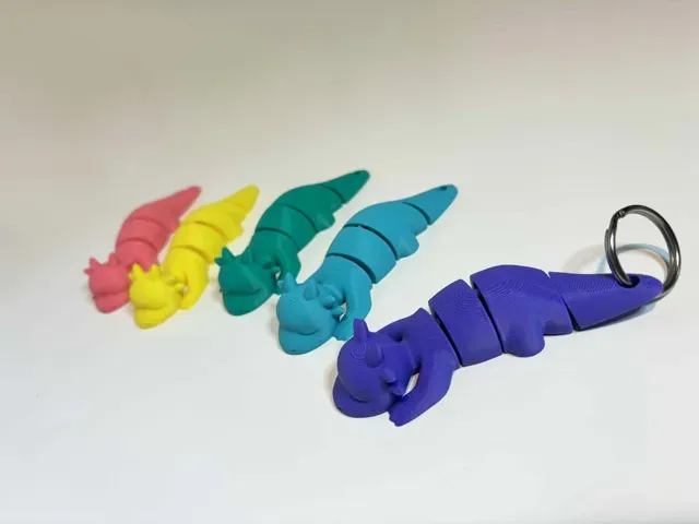 Articulated sleepy baby dragon (print in place) — Фото 2 из 6