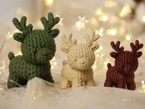 Knitted Christmas Baby Reindeer