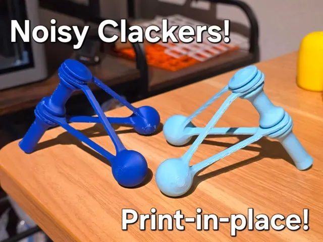 Kinetic Clackers - Print-in-place Fidget (Noisy)