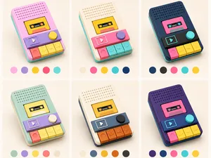 Retro Tape Recorder Clicker Fidget (6 buttons)
