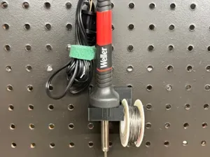Pegboard Soldering Iron Holder with Solder Hook