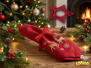 Christmas Star Napkin Ring - Festive Table Decor