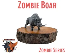 DnD TTRPG Zombie Boar Miniature